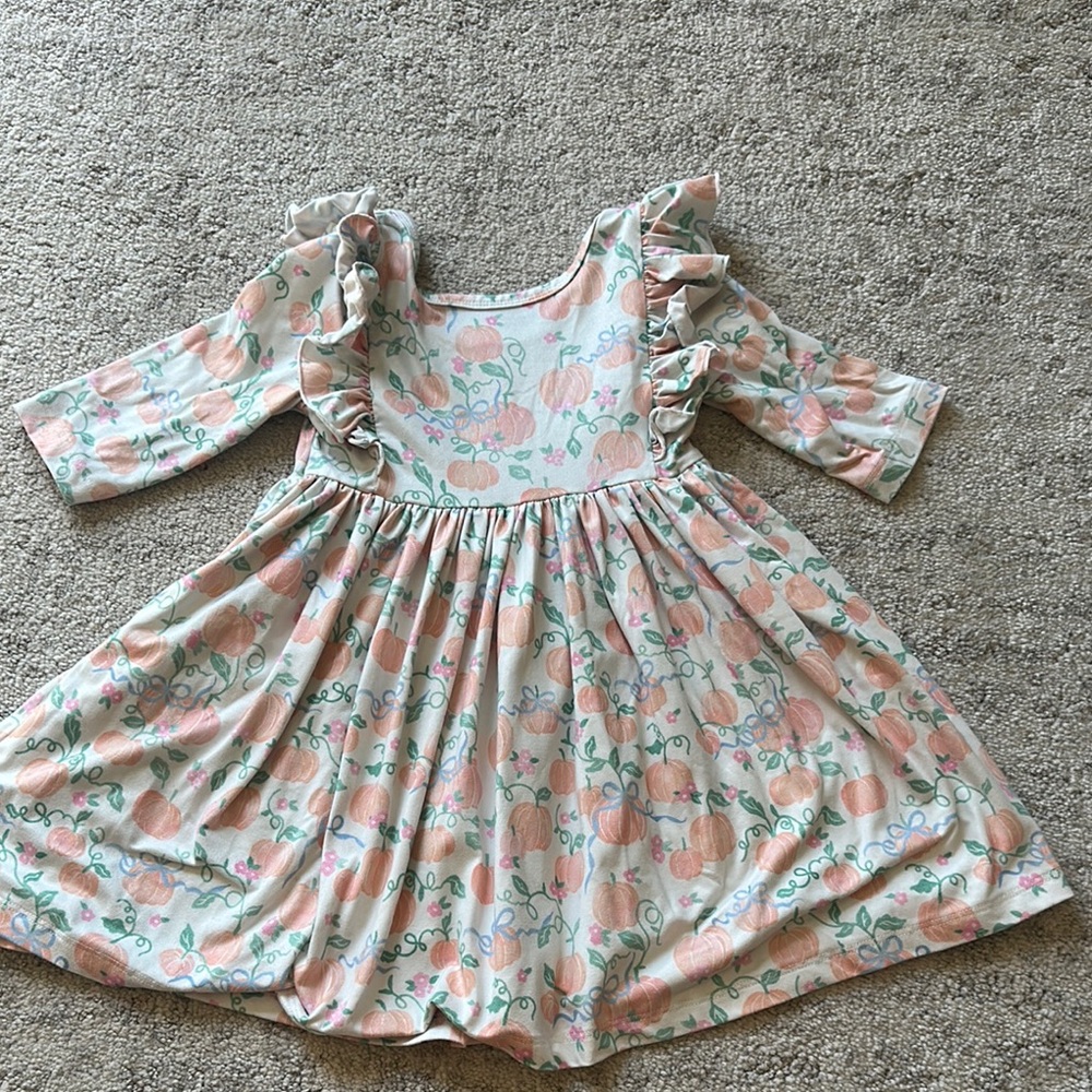 Mila & Rose Pumpkin Twirl Dress 3T